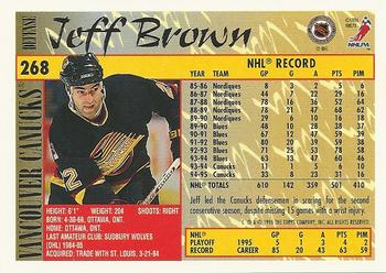 1995-96 Topps #268 Jeff Brown Back