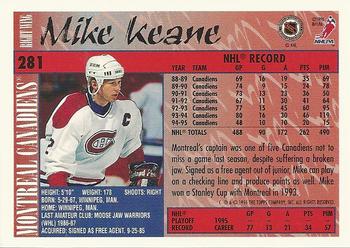 1995-96 Topps #281 Mike Keane Back