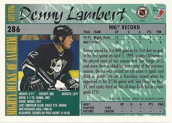 1995-96 Topps #286 Denny Lambert Back