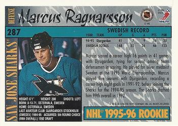 1995-96 Topps #287 Marcus Ragnarsson Back