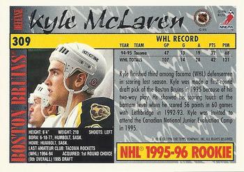 1995-96 Topps #309 Kyle McLaren Back