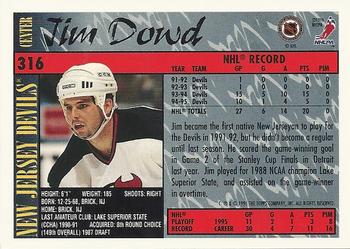 1995-96 Topps #316 Jim Dowd Back