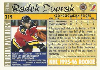 1995-96 Topps #319 Radek Dvorak Back