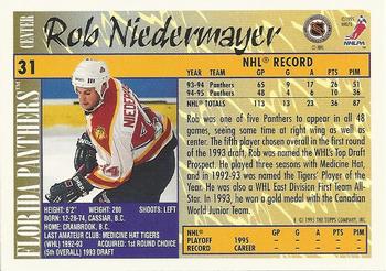 1995-96 Topps #31 Rob Niedermayer Back
