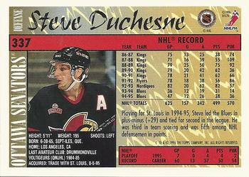 1995-96 Topps #337 Steve Duchesne Back