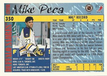 1995-96 Topps #350 Mike Peca Back