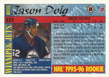 1995-96 Topps #355 Jason Doig Back