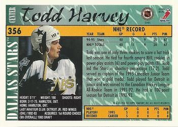 1995-96 Topps #356 Todd Harvey Back