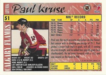 1995-96 Topps #51 Paul Kruse Back
