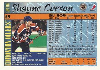 1995-96 Topps #55 Shayne Corson Back