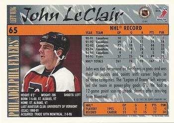 1995-96 Topps #65 John LeClair Back