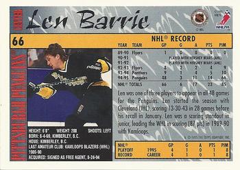 1995-96 Topps #66 Len Barrie Back