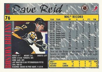 1995-96 Topps #76 Dave Reid Back