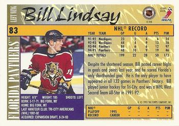 1995-96 Topps #83 Bill Lindsay Back