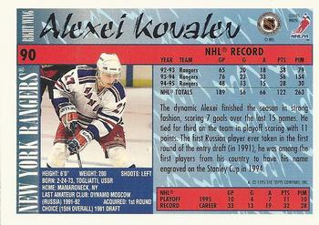 1995-96 Topps #90 Alexei Kovalev Back