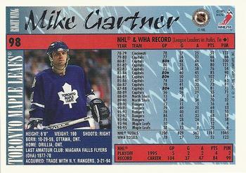 1995-96 Topps #98 Mike Gartner Back