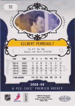 2008-09 O-Pee-Chee Premier - Silver #32 Gilbert Perreault  Back