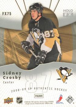 2008-09 SP Authentic - Holoview FX #FX75 Sidney Crosby Back