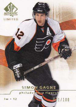 2008-09 SP Authentic - Limited #9 Simon Gagne  Front
