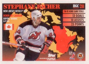 1995-96 Topps - Home Grown Canada #HGC28 Stephane Richer Back