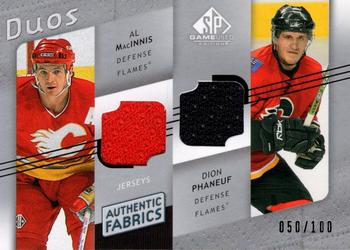 2008-09 SP Game Used - Authentic Fabrics Duos #AF2-MP Al MacInnis / Dion Phaneuf  Front
