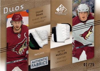 2008-09 SP Game Used - Authentic Fabrics Duos Patches #AF2-SM Shane Doan / Peter Mueller  Front
