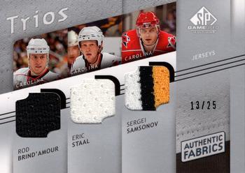 2008-09 SP Game Used - Authentic Fabrics Trios #AF3-BSS Rod Brind'Amour / Eric Staal / Sergei Samsonov  Front