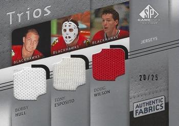 2008-09 SP Game Used - Authentic Fabrics Trios #AF3-HEW Bobby Hull / Tony Esposito / Doug Wilson  Front