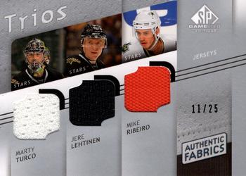 2008-09 SP Game Used - Authentic Fabrics Trios #AF3-RTL Marty Turco / Jere Lehtinen / Mike Ribeiro  Front