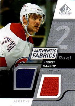 2008-09 SP Game Used - Authentic Fabrics Dual #AF-AM Andrei Markov  Front