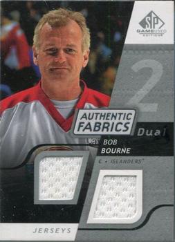 2008-09 SP Game Used - Authentic Fabrics Dual #AF-BB Bob Bourne  Front