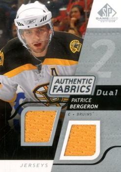 2008-09 SP Game Used - Authentic Fabrics Dual #AF-BG Patrice Bergeron  Front