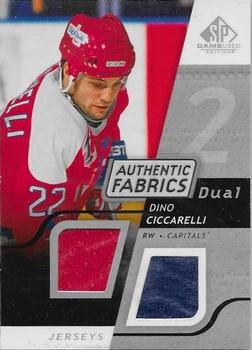 2008-09 SP Game Used - Authentic Fabrics Dual #AF-DC Dino Ciccarelli  Front