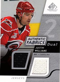 2008-09 SP Game Used - Authentic Fabrics Dual #AF-JW Justin Williams  Front