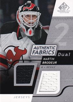 2008-09 SP Game Used - Authentic Fabrics Dual #AF-MB Martin Brodeur  Front