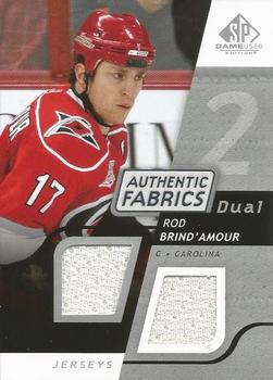 2008-09 SP Game Used - Authentic Fabrics Dual #AF-RD Rod Brind'Amour  Front