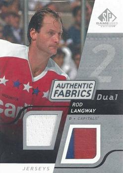 2008-09 SP Game Used - Authentic Fabrics Dual #AF-RL Rod Langway  Front