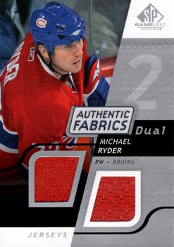 2008-09 SP Game Used - Authentic Fabrics Dual #AF-RY Michael Ryder  Front