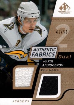 2008-09 SP Game Used - Authentic Fabrics Dual Gold #AF-MA Maxim Afinogenov  Front