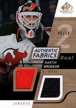 2008-09 SP Game Used - Authentic Fabrics Dual Gold #AF-MB Martin Brodeur  Front
