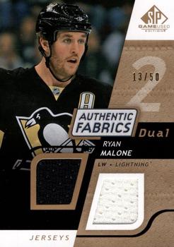 2008-09 SP Game Used - Authentic Fabrics Dual Gold #AF-ME Ryan Malone  Front