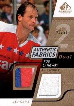 2008-09 SP Game Used - Authentic Fabrics Dual Gold #AF-RL Rod Langway  Front