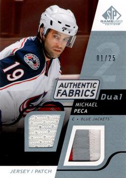 2008-09 SP Game Used - Authentic Fabrics Dual Platinum - Jersey Patch #AF-MP Michael Peca  Front