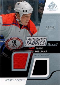 2008-09 SP Game Used - Authentic Fabrics Dual Platinum - Jersey Patch #AF-TW Tiger Williams  Front