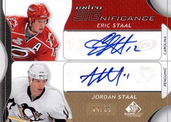 2008-09 SP Game Used - Extra SIGnificance #XSG-EJ Eric Staal / Jordan Staal  Front