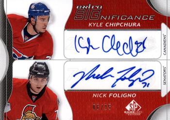 2008-09 SP Game Used - Extra SIGnificance #XSG-KN Kyle Chipchura / Nick Foligno  Front