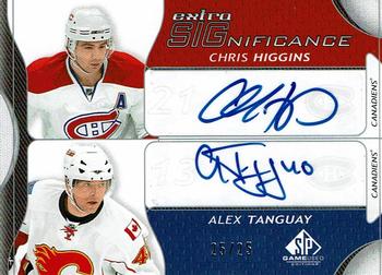 2008-09 SP Game Used - Extra SIGnificance #XSG-TH Chris Higgins / Alex Tanguay  Front