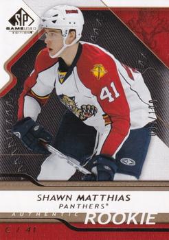 2008-09 SP Game Used - Gold #153 Shawn Matthias  Front