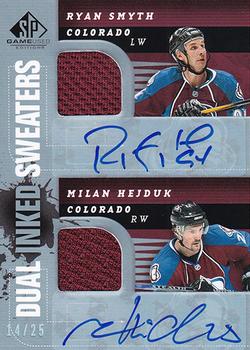 2008-09 SP Game Used - Dual Inked Sweaters #INK-SH Ryan Smyth / Milan Hejduk  Front