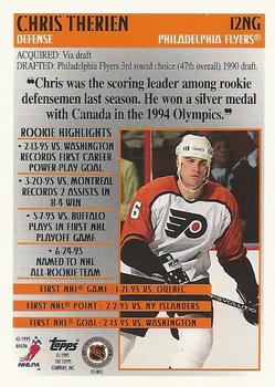 1995-96 Topps - New to the Game #12NG Chris Therien Back